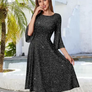 womens bell sleeve dress 3