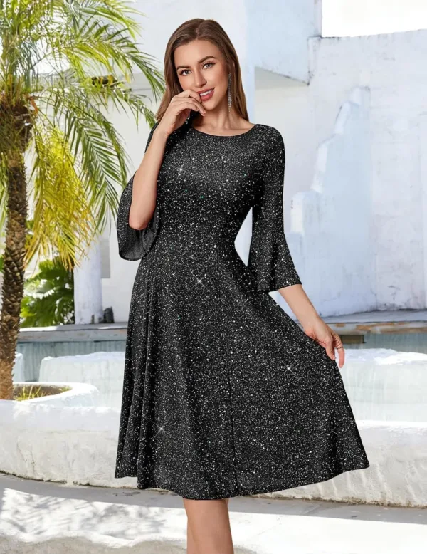 womens bell sleeve dress 3