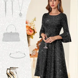 womens bell sleeve dress 6