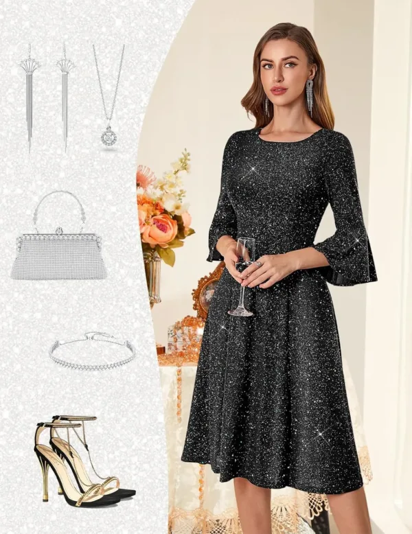 womens bell sleeve dress 6