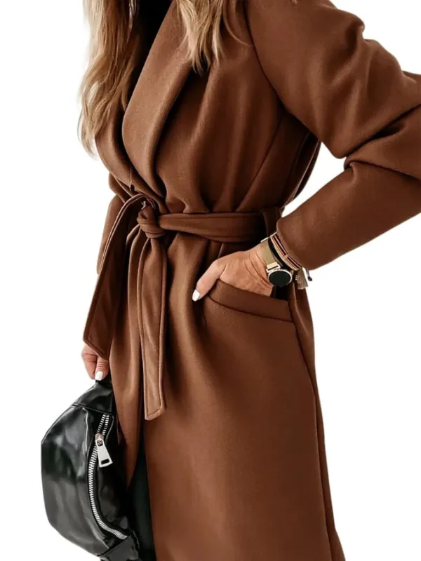 womens belted long coat 2