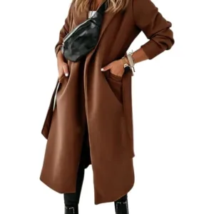 womens belted long coat 4