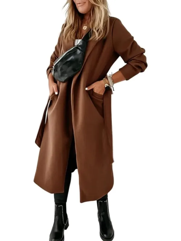 womens belted long coat 4