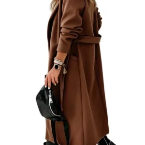 womens belted long coat 5