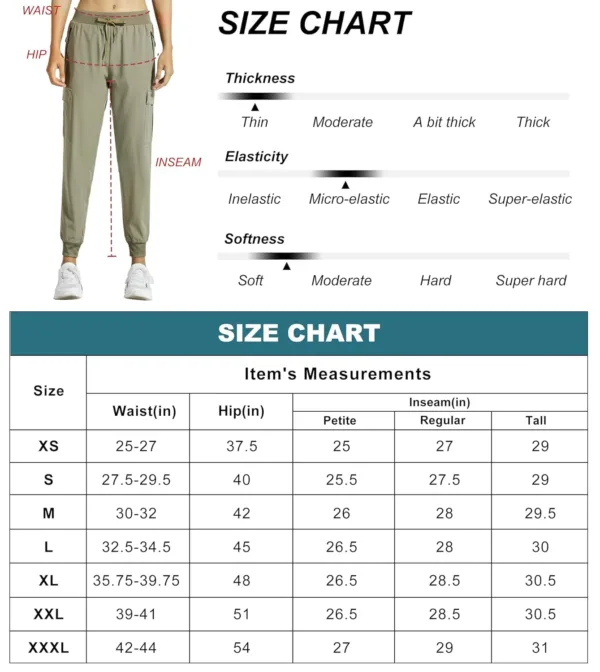 womens cargo joggers hiking 6