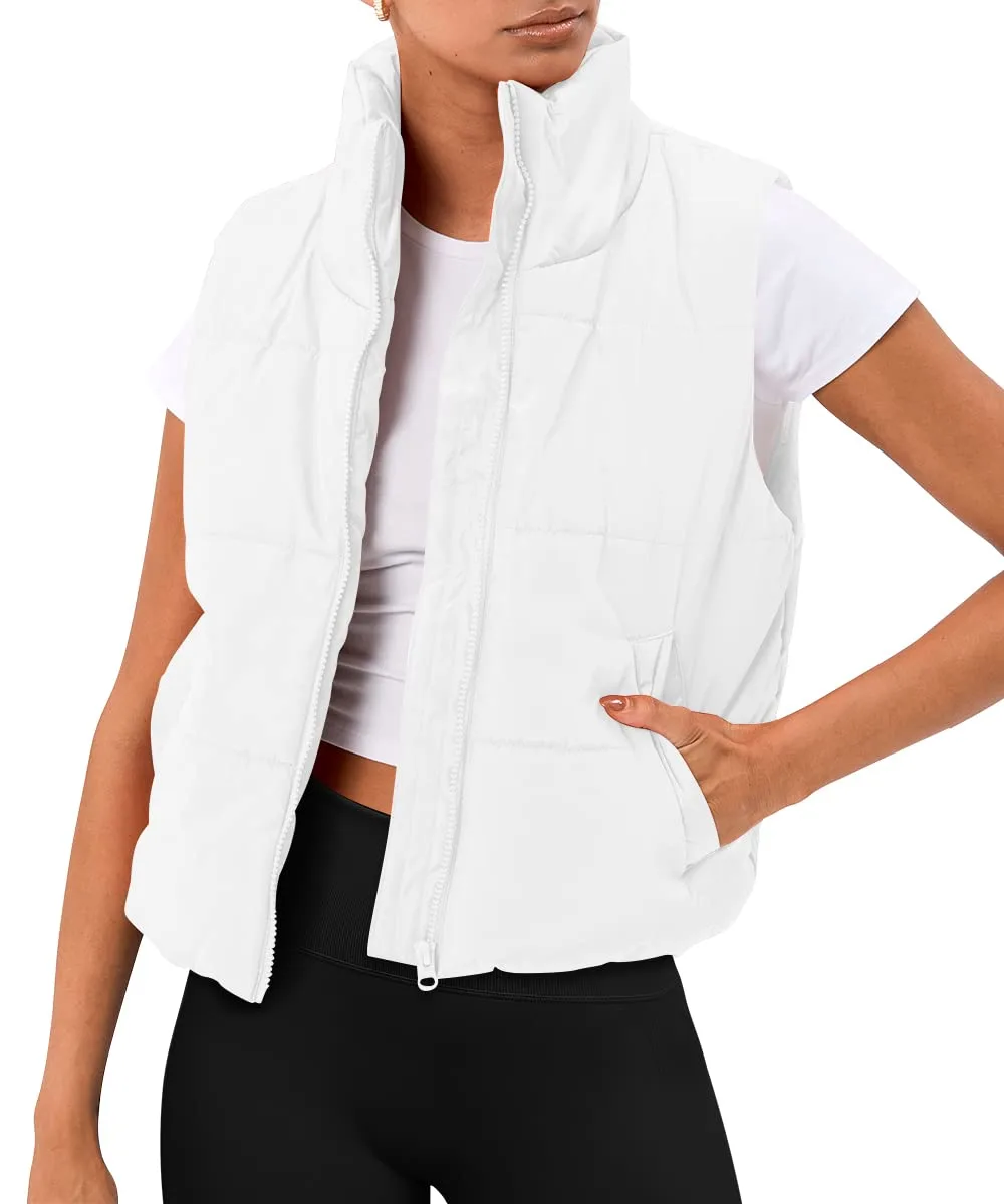 womens cropped puffer vest 1