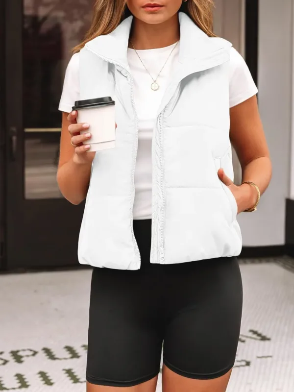 womens cropped puffer vest 2