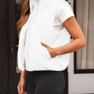 womens cropped puffer vest 3