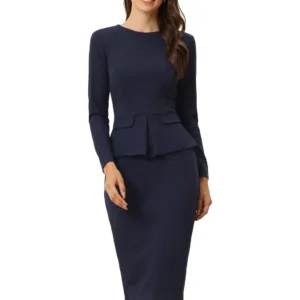womens dress peplum sheath 1