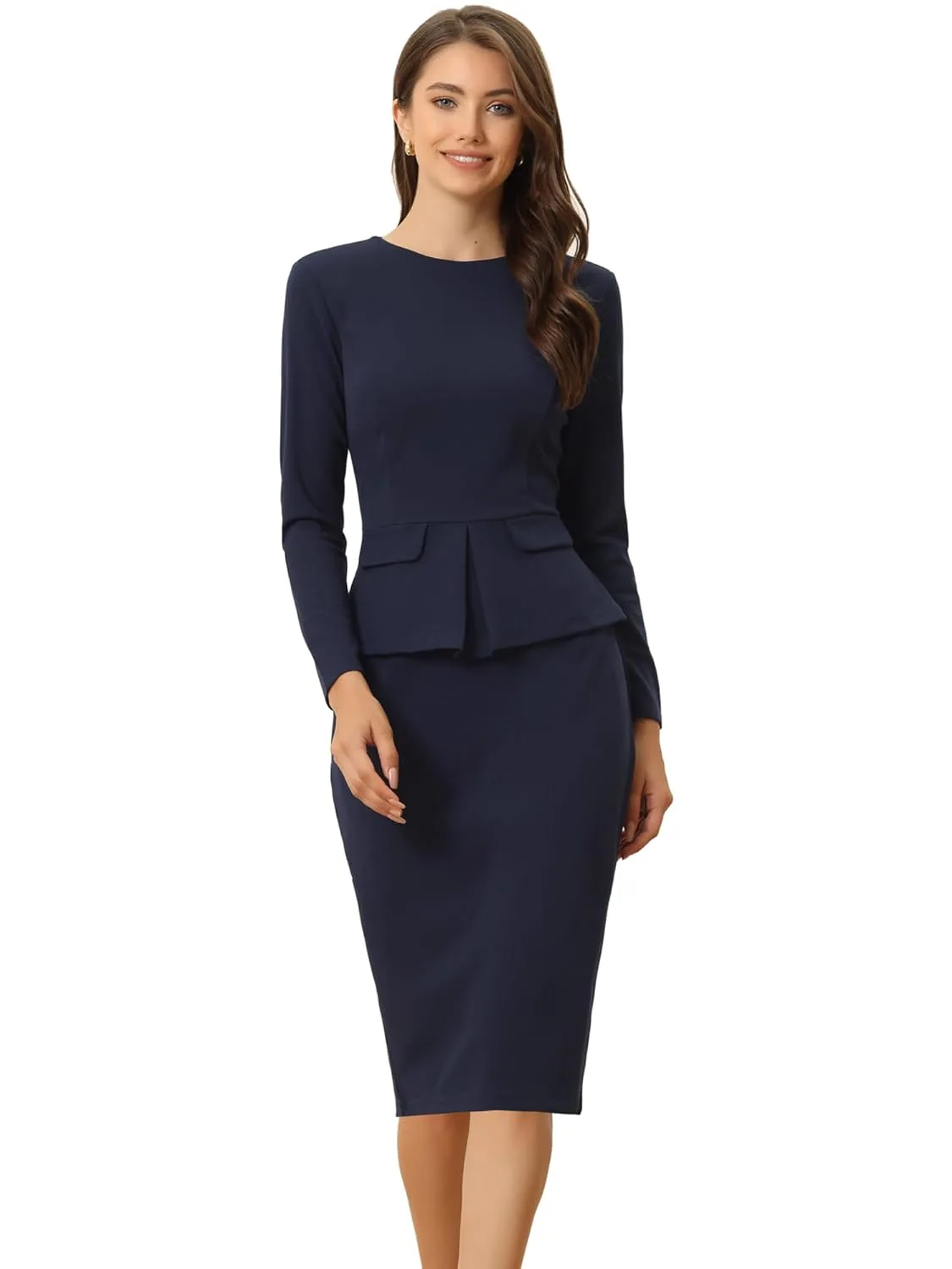 womens dress peplum sheath 1