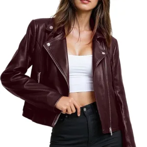 womens faux leather jacket 1