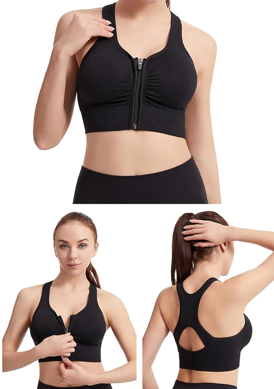 womens front zip bra 6