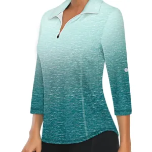 womens golf shirt zip 1