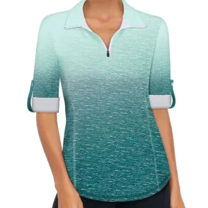 womens golf shirt zip 2