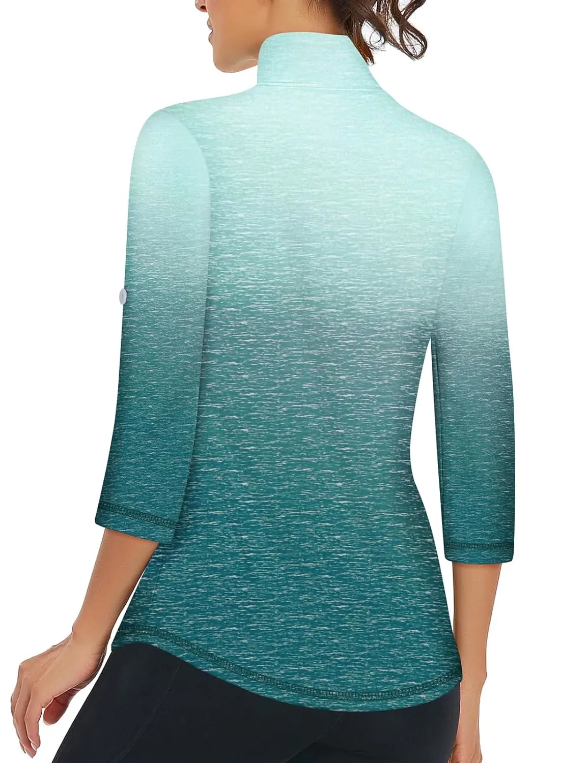 womens golf shirt zip 3