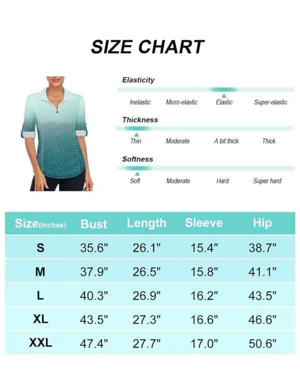 womens golf shirt zip 6