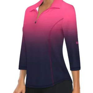 womens golf shirt zip 7