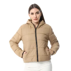 womens hooded puffer jacket 1