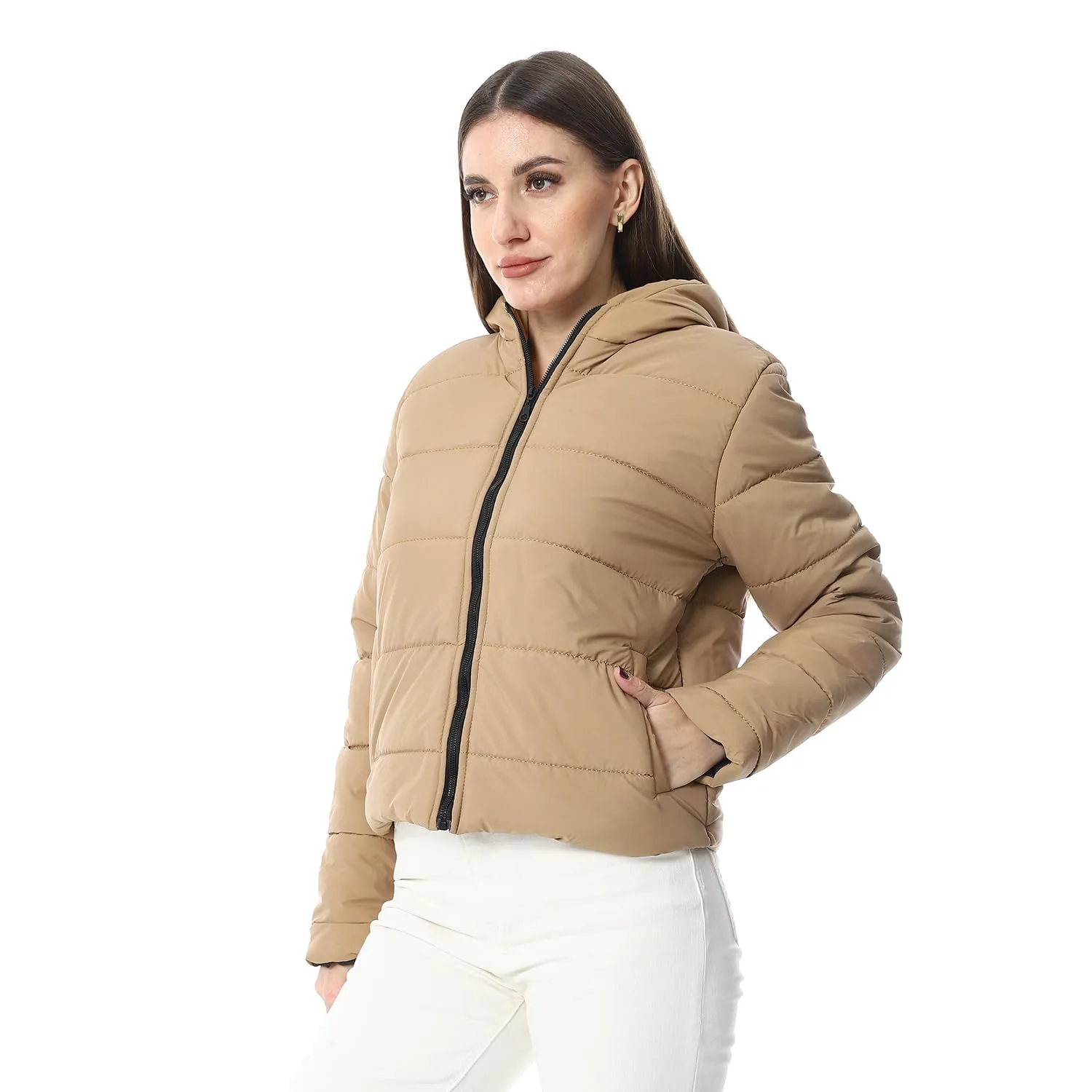 womens hooded puffer jacket 2