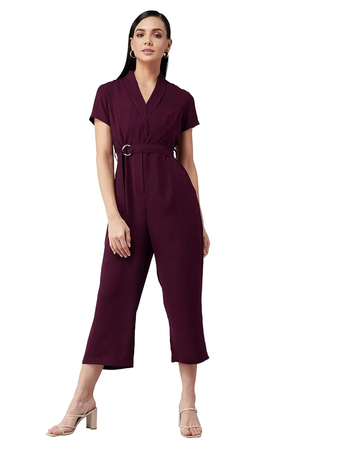 womens jumpsuit shawl collar 1