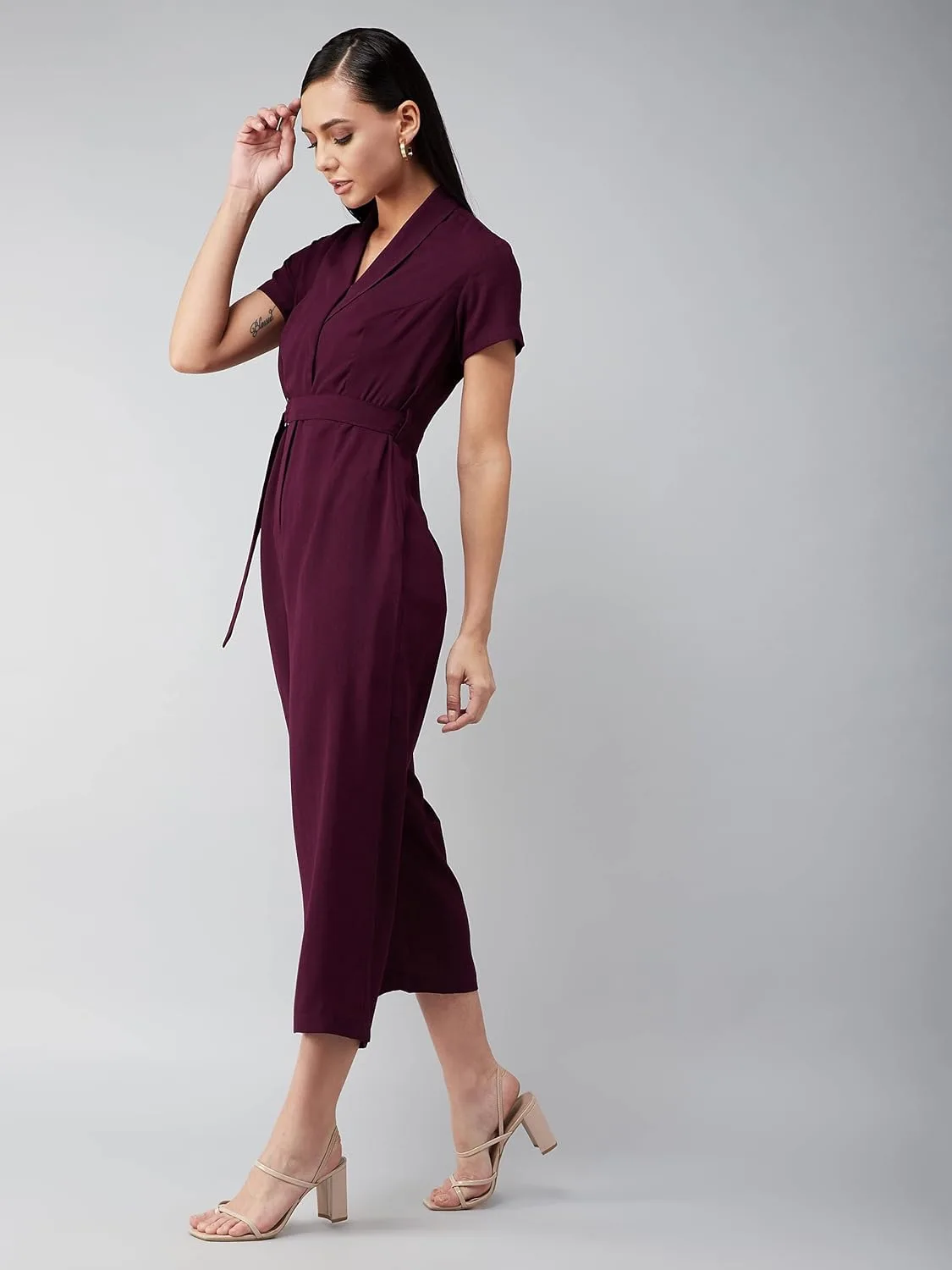womens jumpsuit shawl collar 2