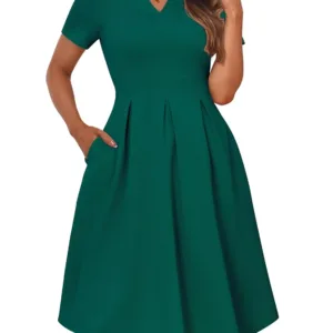 womens notched neck dress 7