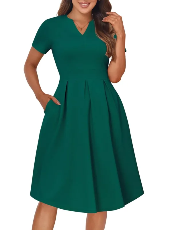 womens notched neck dress 7