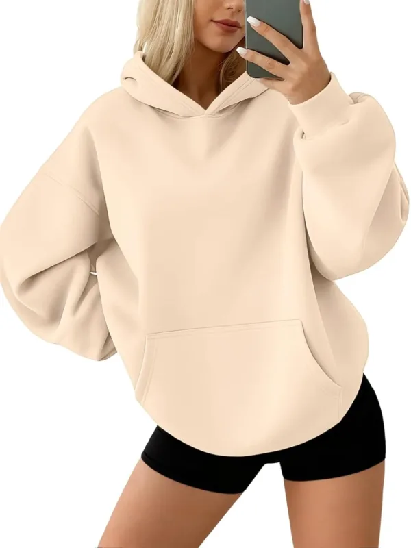 womens oversized fleece sweatshirt 1