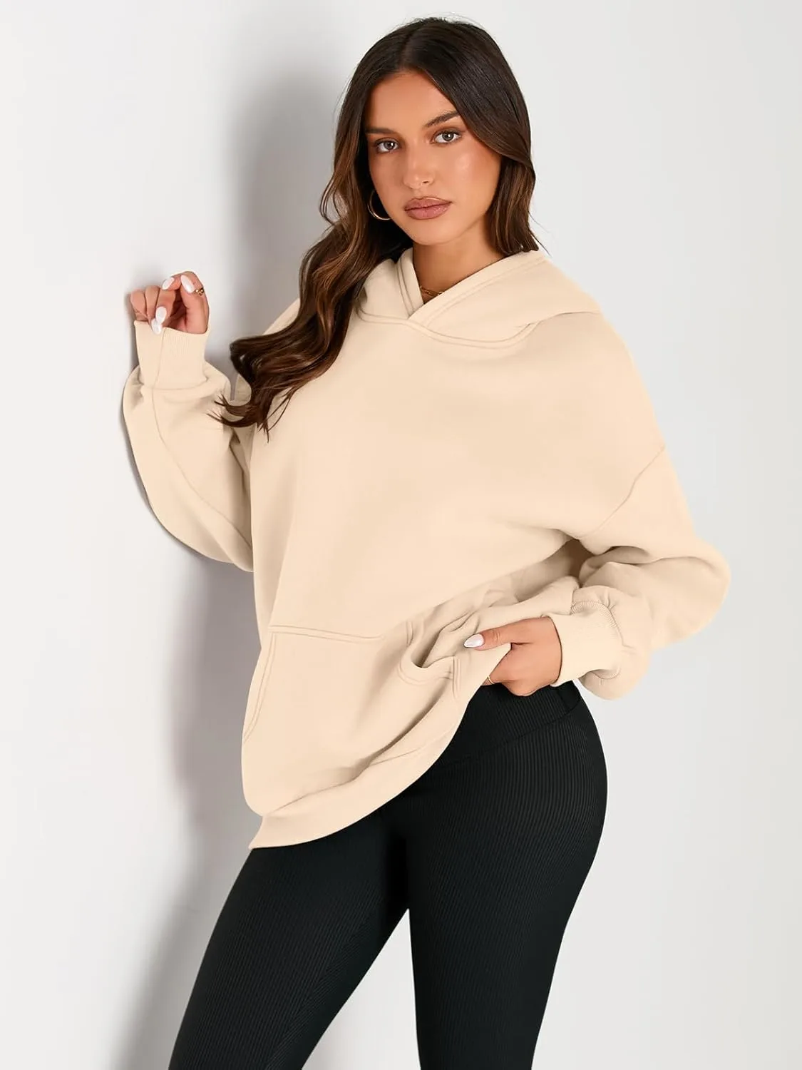 womens oversized fleece sweatshirt 2