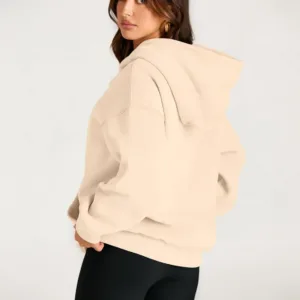 womens oversized fleece sweatshirt 4
