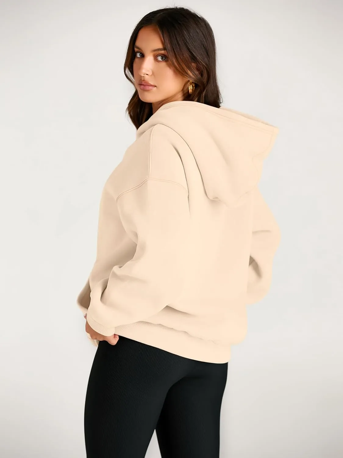 womens oversized fleece sweatshirt 4