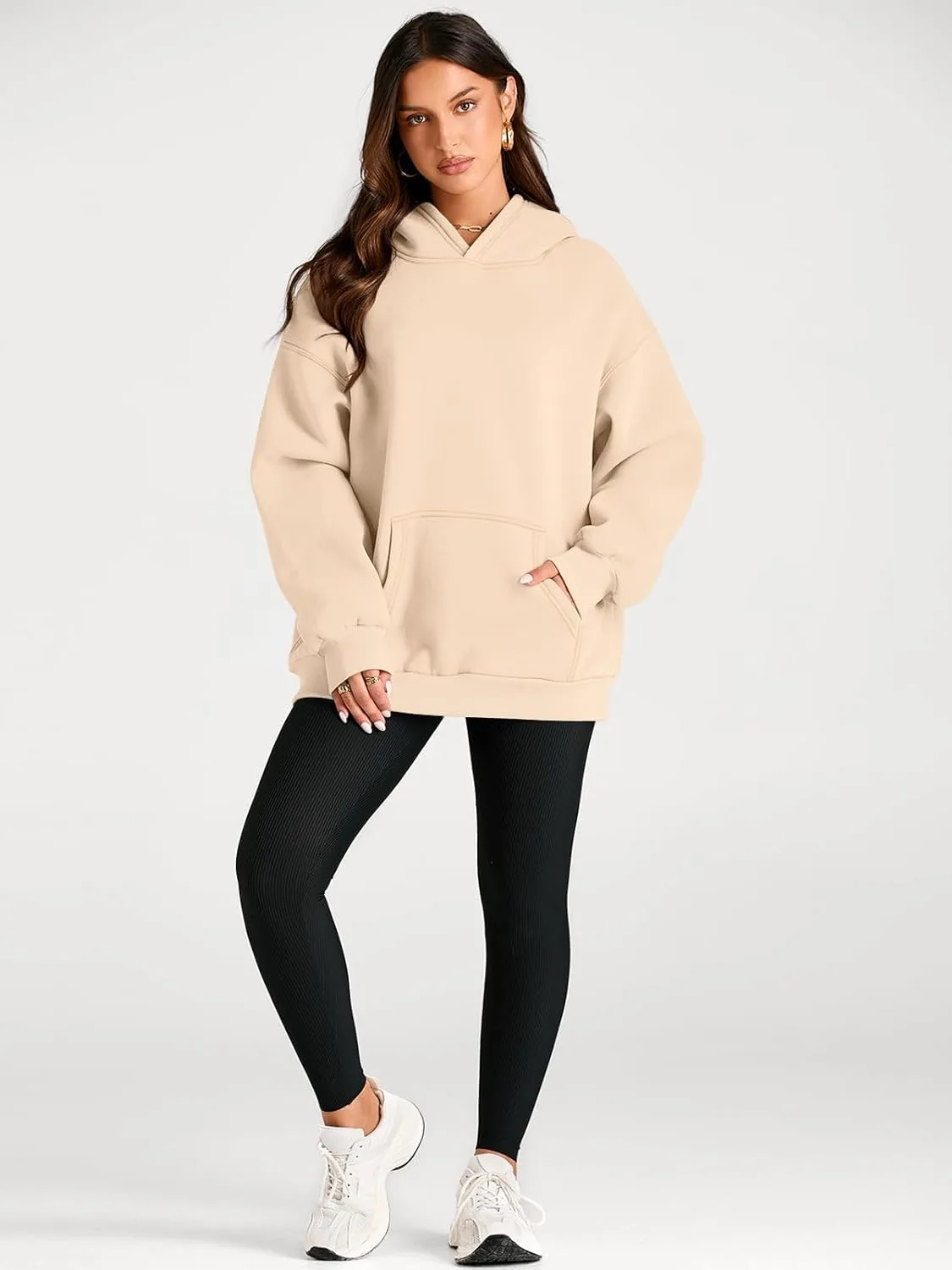 womens oversized fleece sweatshirt 5