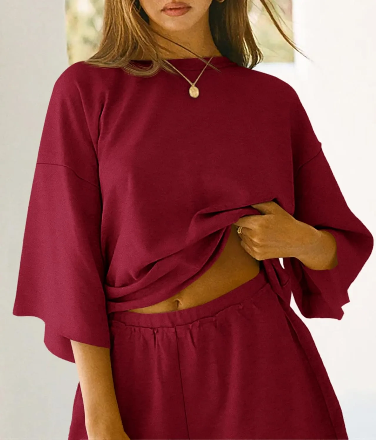 womens pajama set sleeve 4