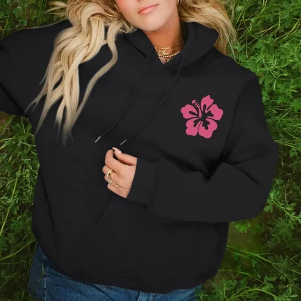 womens pink floral hoodie 3