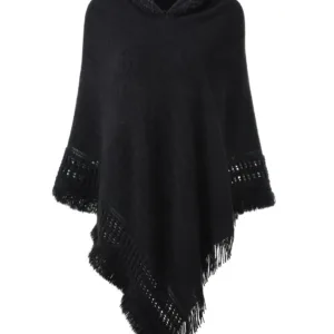 womens poncho shawl hooded 1