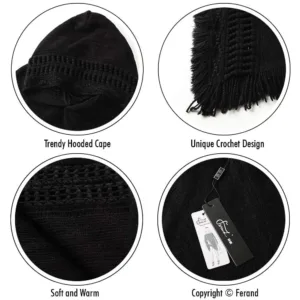 womens poncho shawl hooded 3