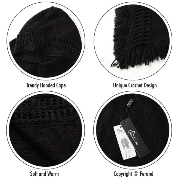 womens poncho shawl hooded 3