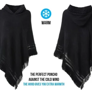womens poncho shawl hooded 4