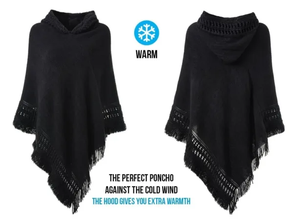 womens poncho shawl hooded 4