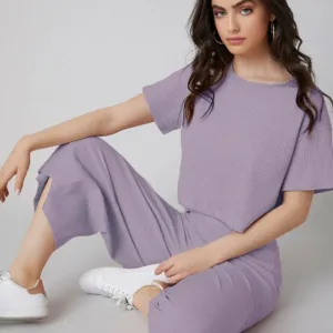 womens ribbed coord set 2