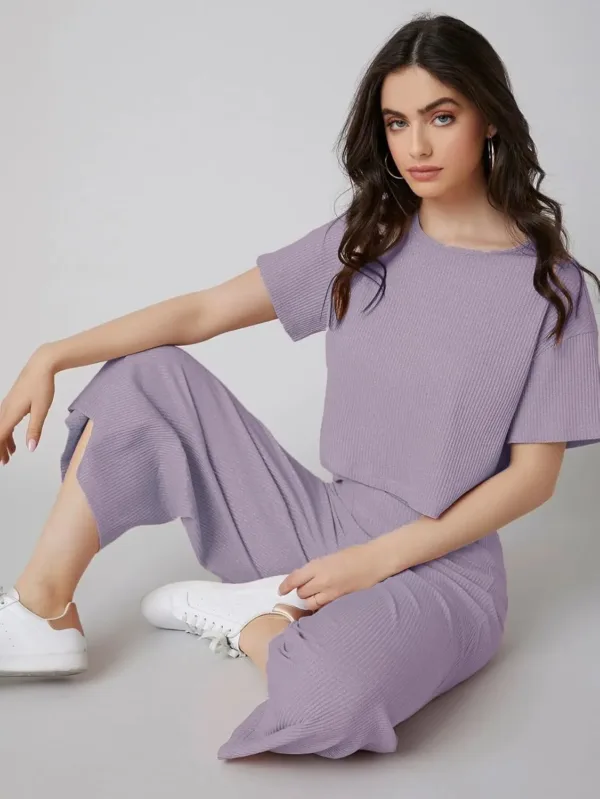 womens ribbed coord set 2