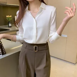 womens satin blouse silk 3