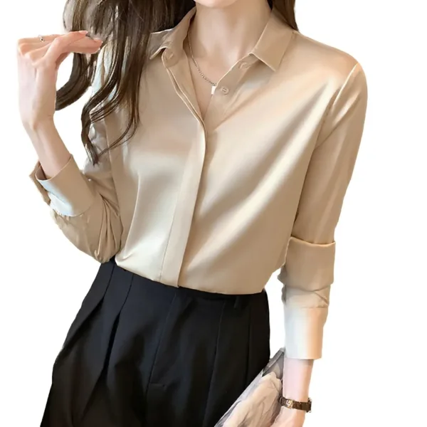 womens satin blouse silk 7