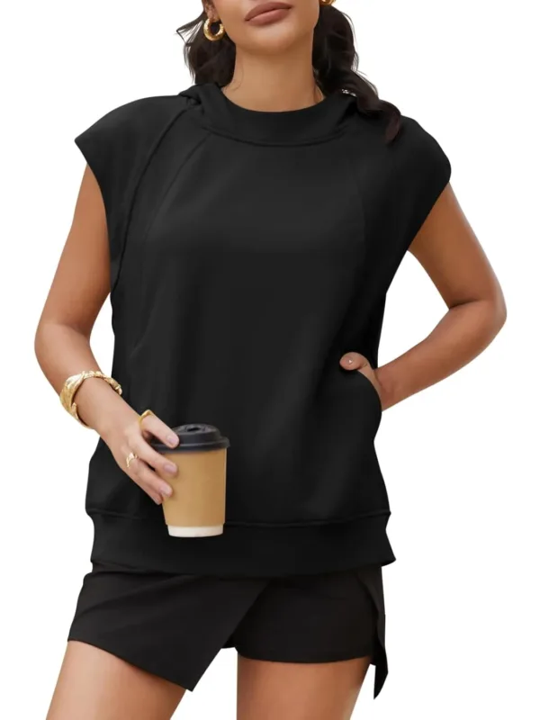 womens sleeveless hoodie 2