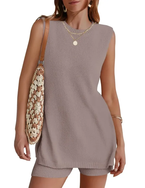 womens sleeveless lounge set 1