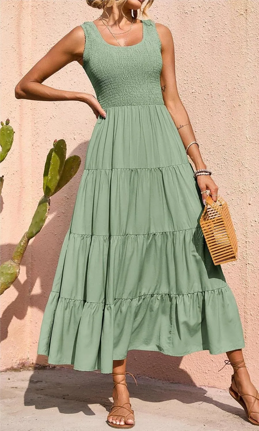 womens smocked summer dress 2