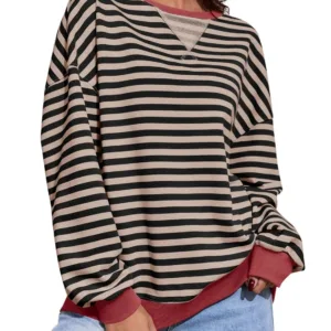 womens striped sweatshirt 2