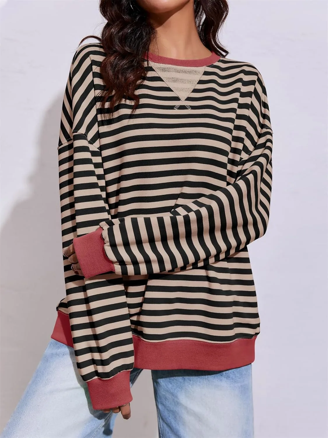 womens striped sweatshirt 3