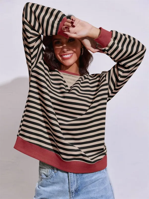 womens striped sweatshirt 5