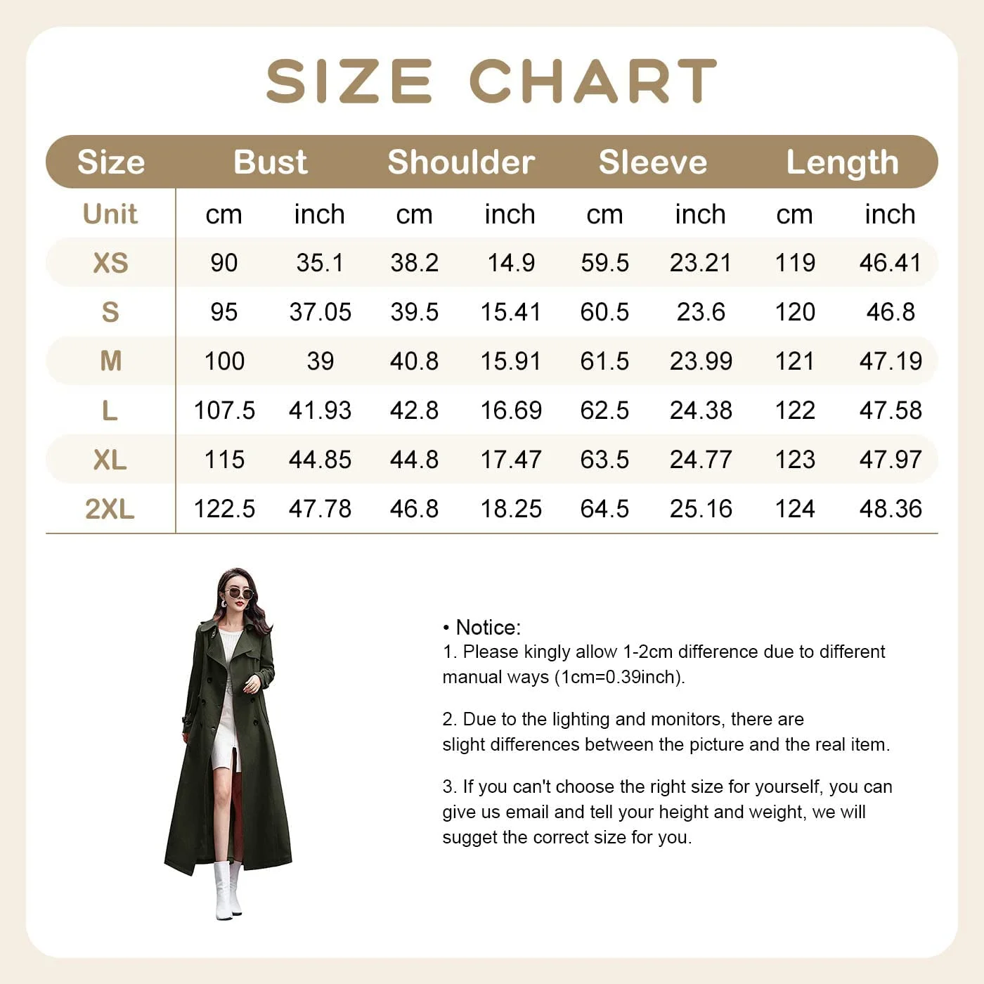 womens trench coat duster 5